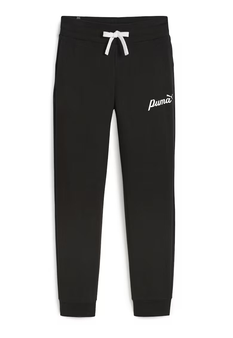 Puma Pantaloni de trening cu snur in talie Essential - Negru