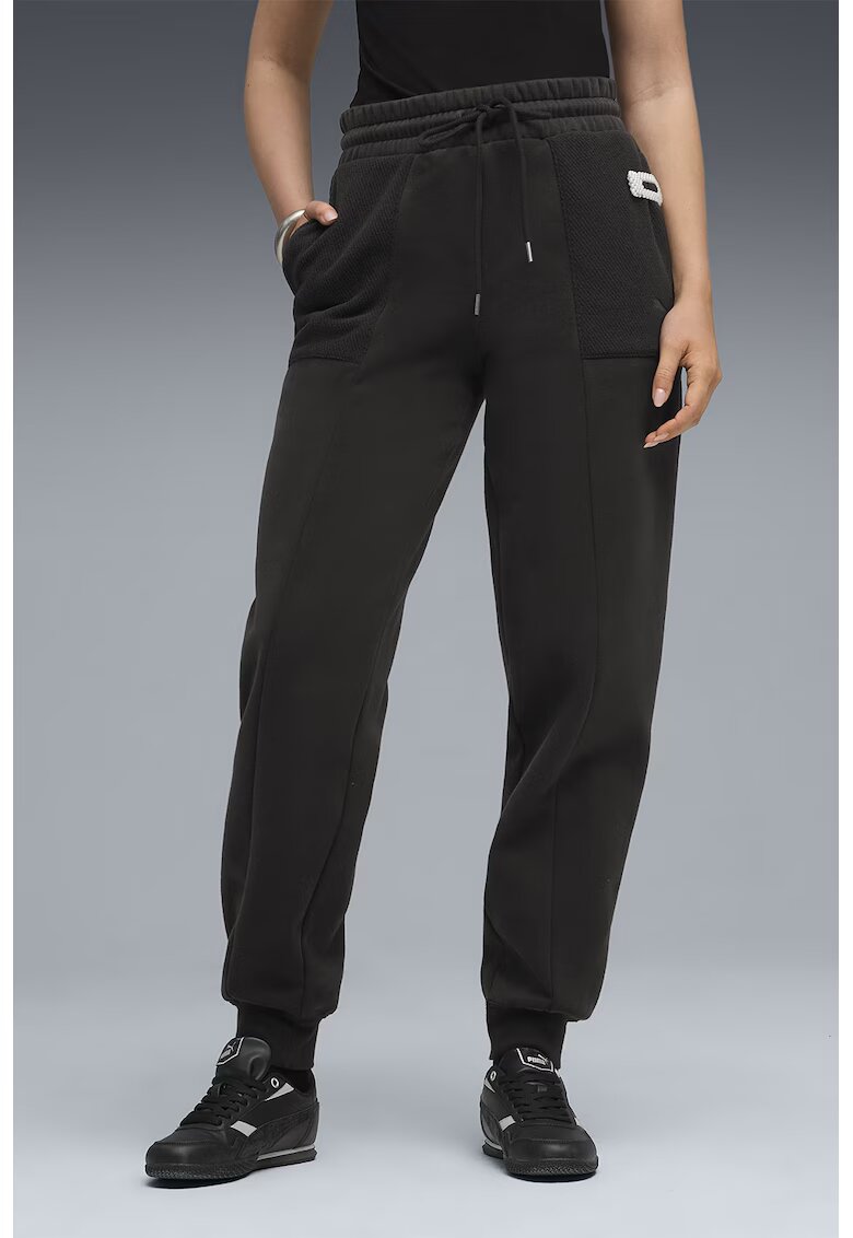 Puma Pantaloni de trening cu talie inalta Comfort - Negru
