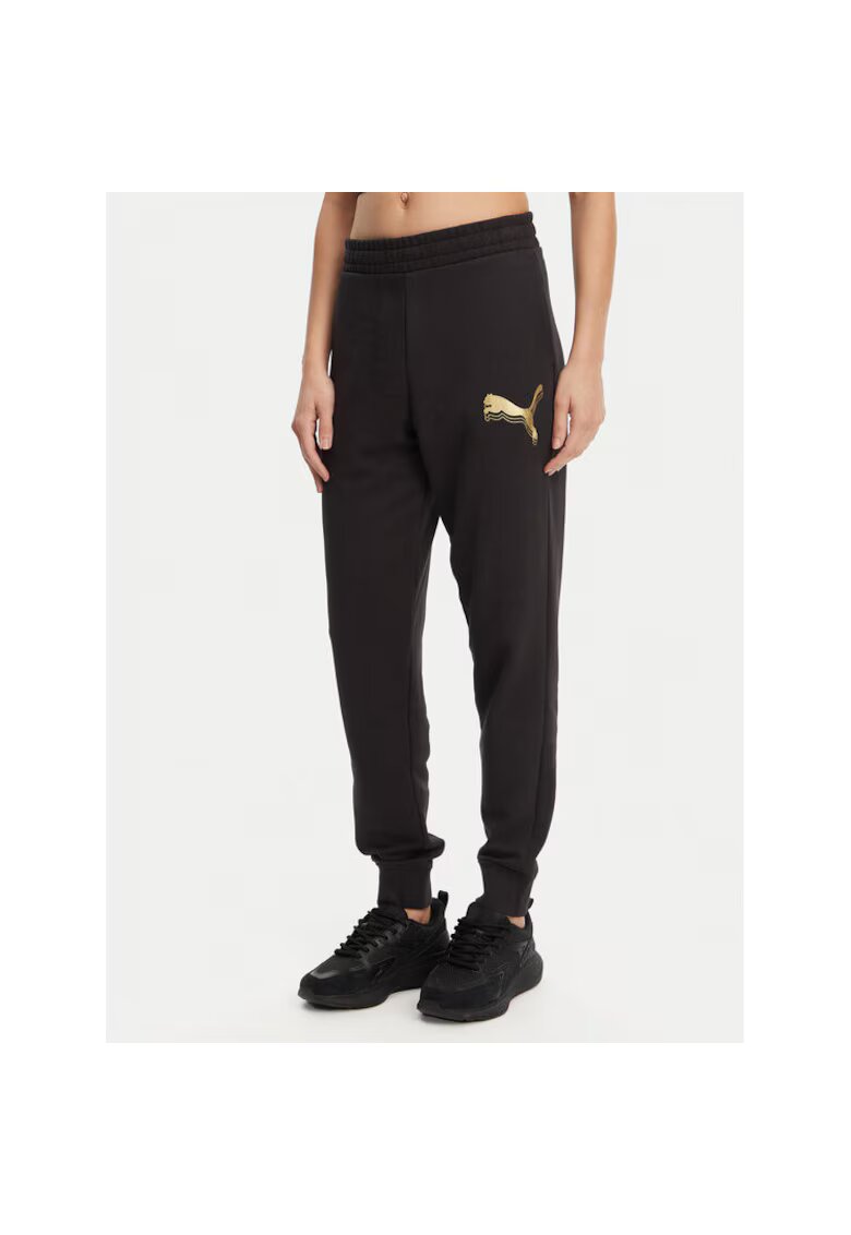 Puma Pantaloni de trening dama 684999 - Bumbac/Poliester reciclat/Bumbac organic - Negru - Negru