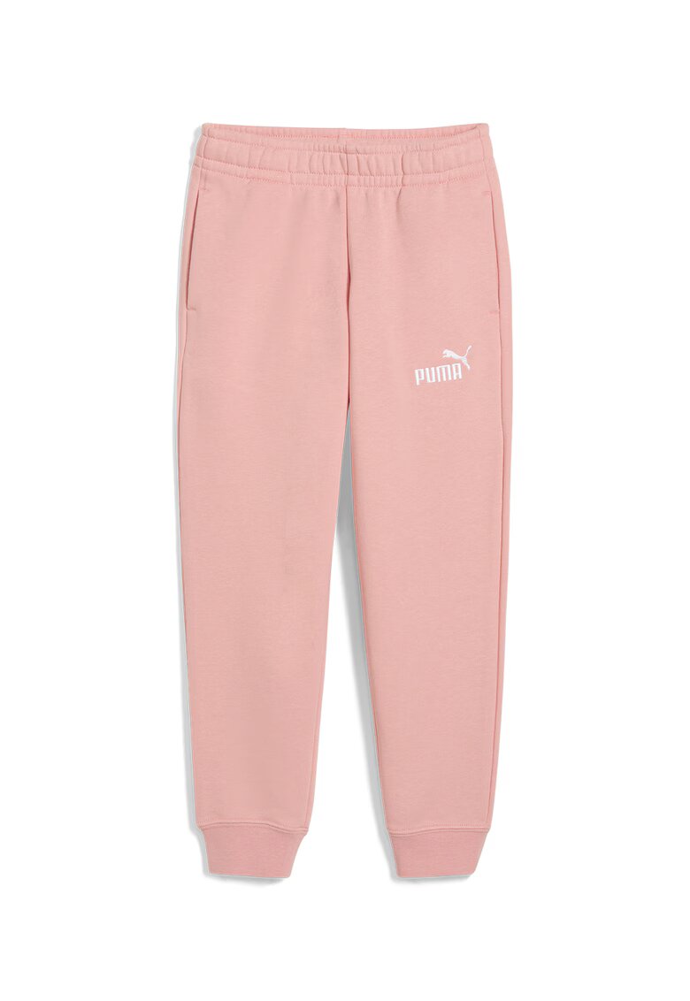 Puma Pantaloni de trening din amestec de bumbac cu banda logo in talie - Roz pastel