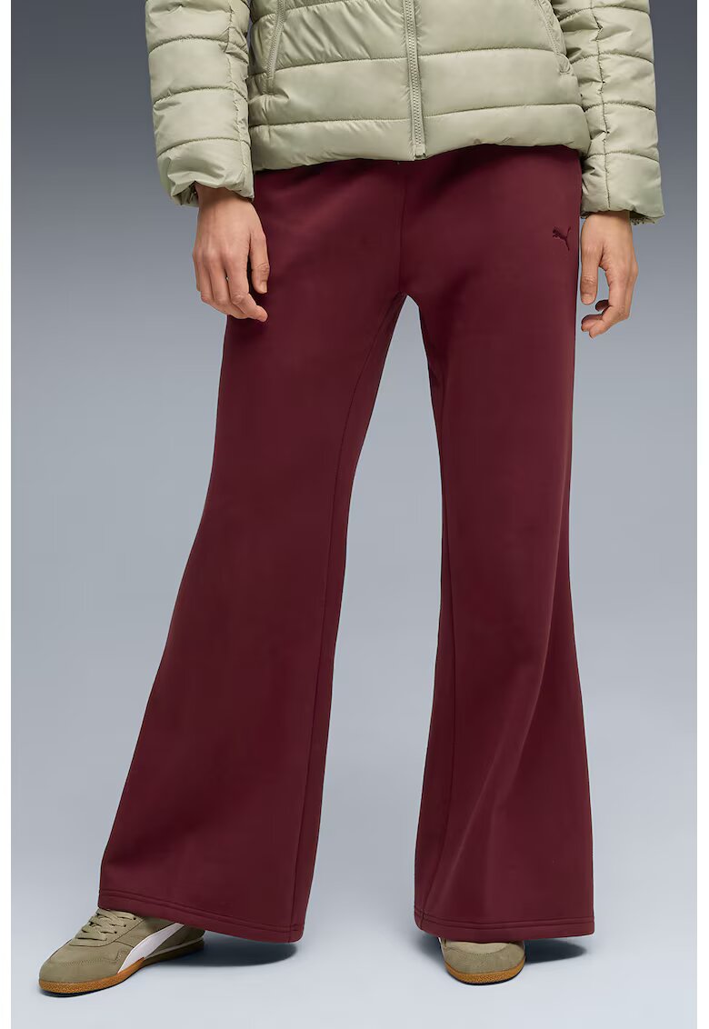 Puma Pantaloni de trening evazati HER Comfort - Rosu inchis