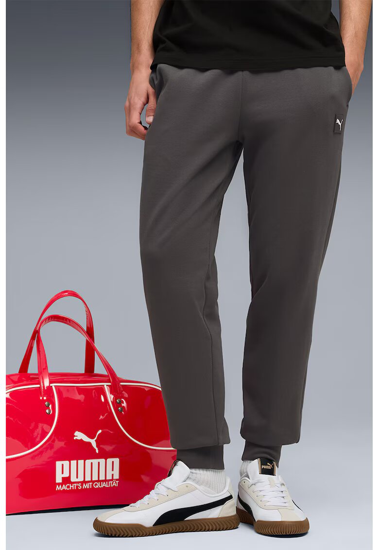 Puma Pantaloni de trening regular fit cu buzunare Ess Elevated - Gri inchis