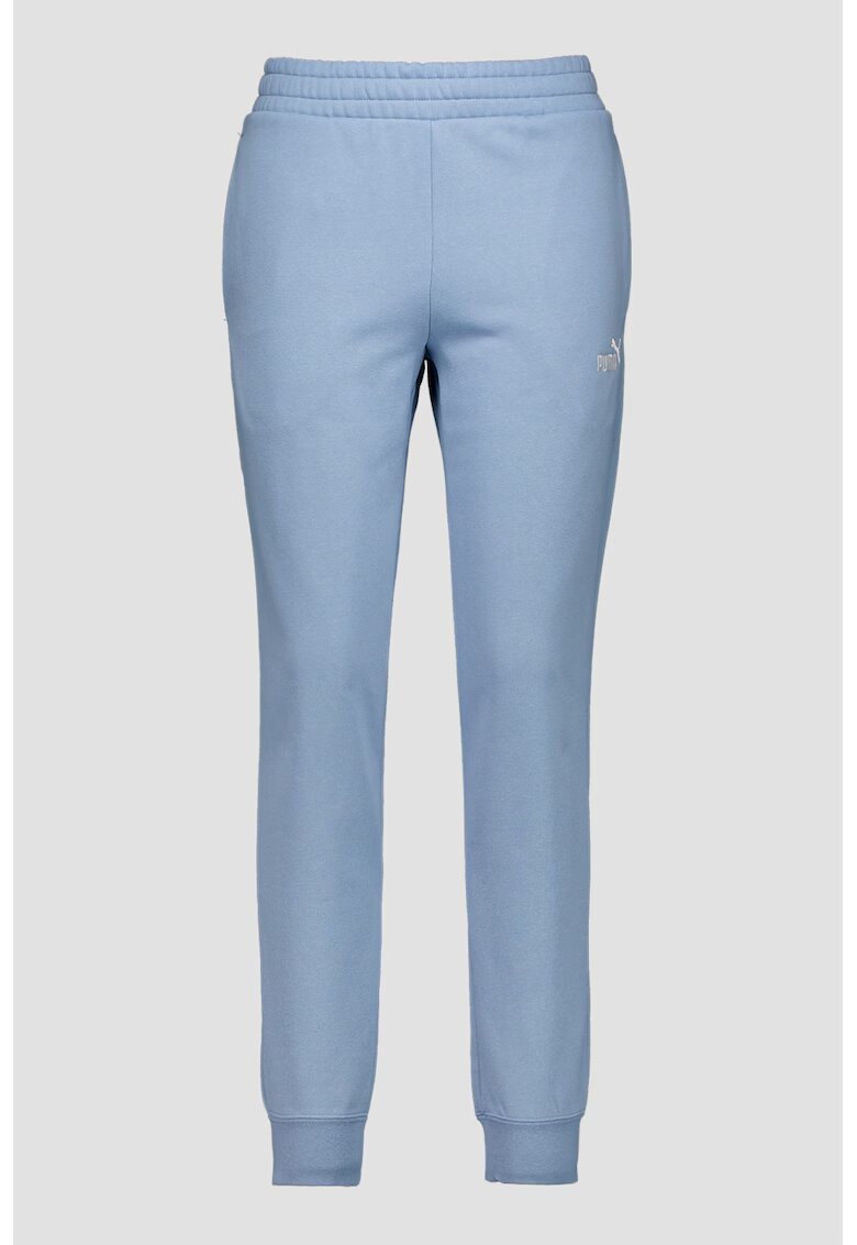 Puma Pantaloni de trening regular-fit din amestec de bumbac cu snururi - Albastru lavanda