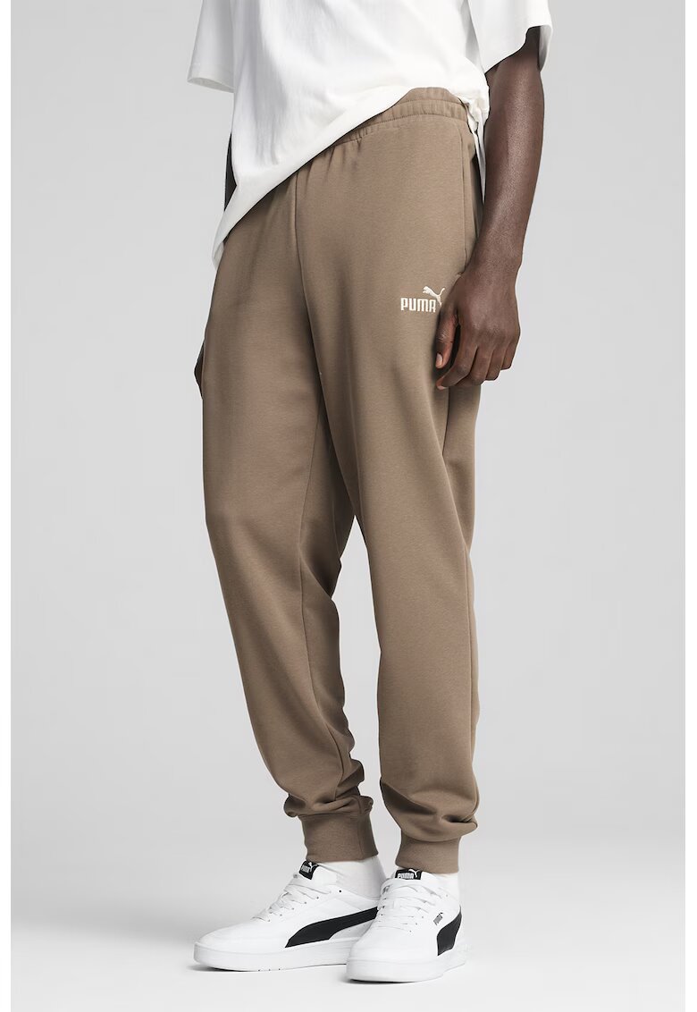 Puma Pantaloni de trening relaxed fit din amestec de bumbac - Maro deschis