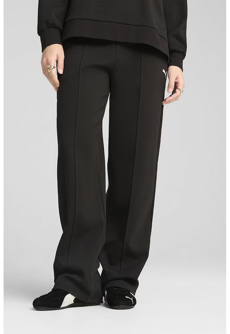 Puma Pantaloni drepti cu logo - Negru