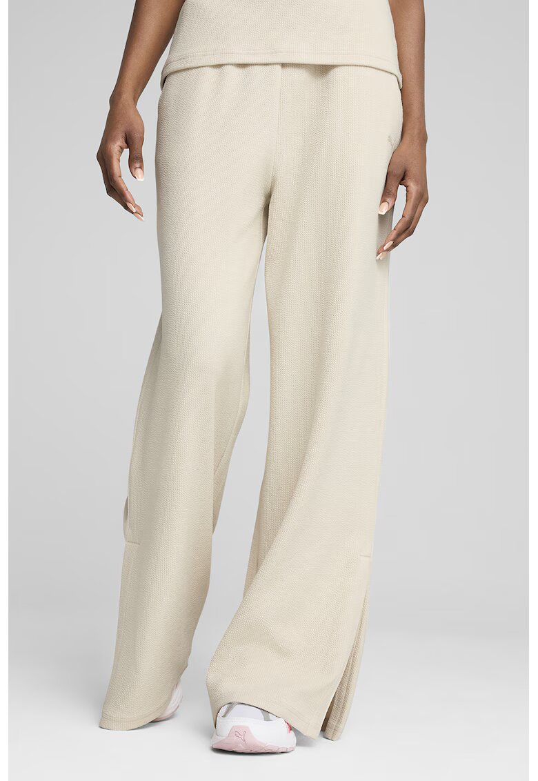 Puma Pantaloni evazati cu cordon in talie - Crem