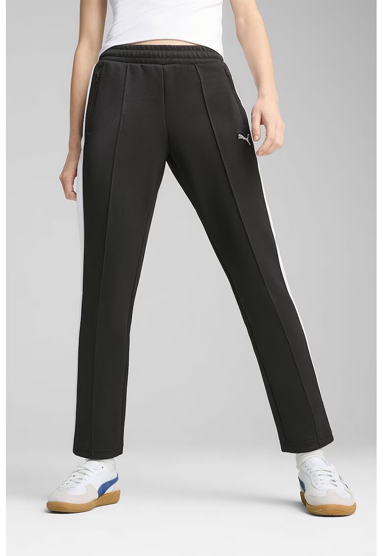 Puma Pantaloni relaxed-fit cu logo - Negru/Alb optic