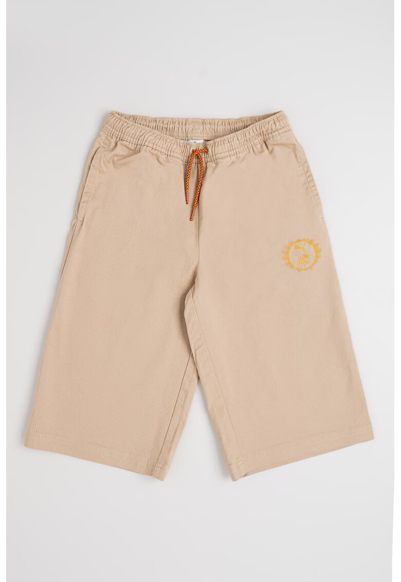 Puma Pantaloni scurti cu aplicatie logo discreta si snur - Bej