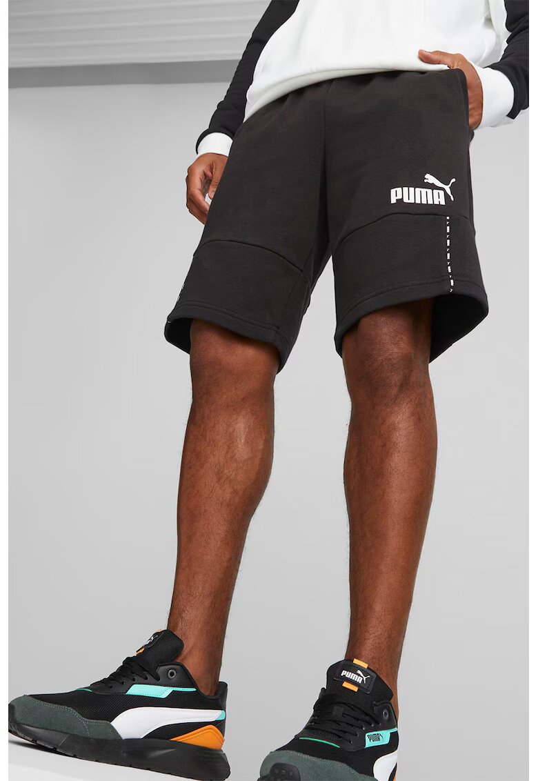 Puma Pantaloni scurti cu imprimeu logo - Negru