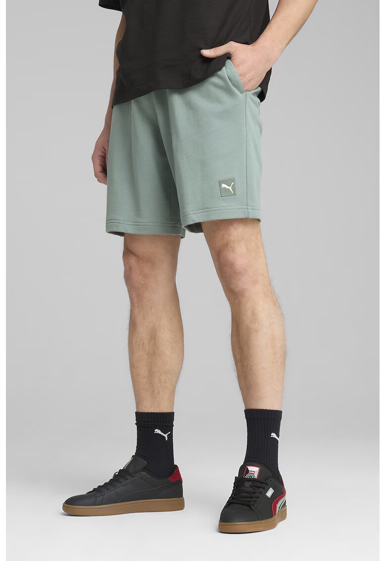 Puma Pantaloni scurti de bumbac cu logo - Verde persan