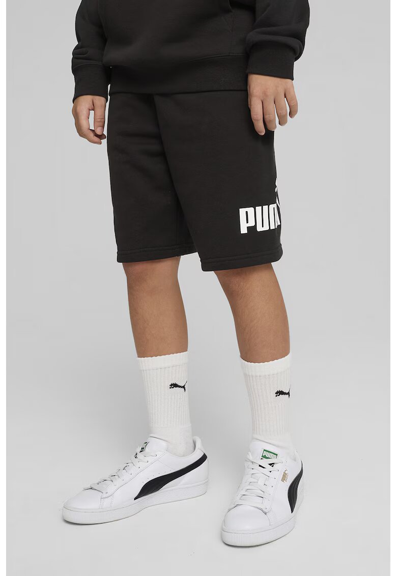 Puma Pantaloni scurti de trening cu talie elastica Essentials - Alb/Negru