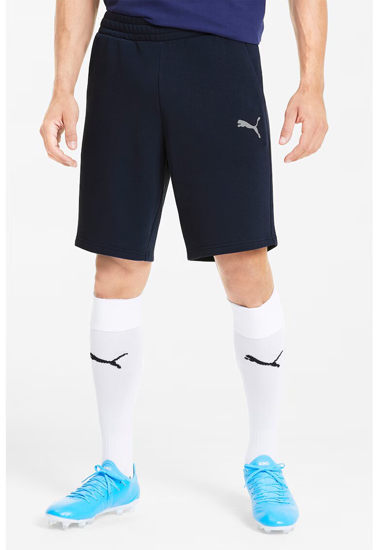Puma Pantaloni scurti din amestec de bumbac pentru fotbal Goal 23 - Gri cenusiu/Bleumarin