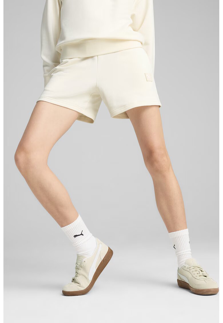 Puma Pantaloni scurti regular fit cu logo - Alb murdar