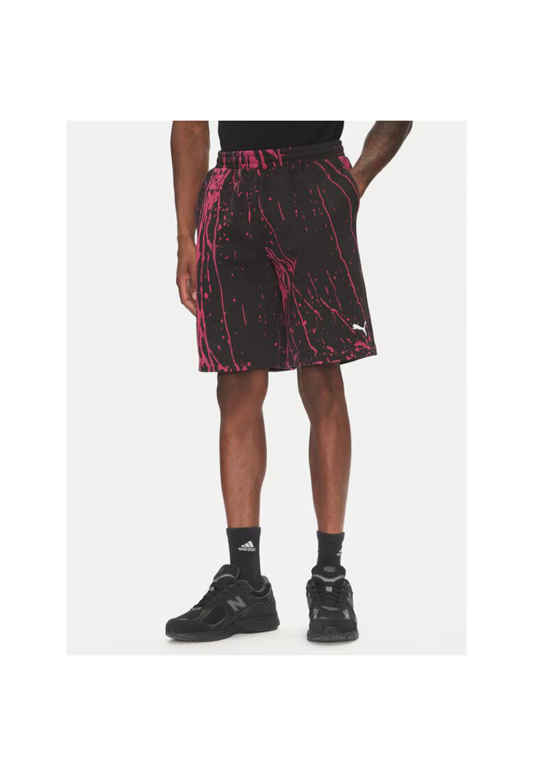 Puma Pantaloni scurti sport barbati 630171 - Bumbac/Poliester reciclat - Negru - Negru