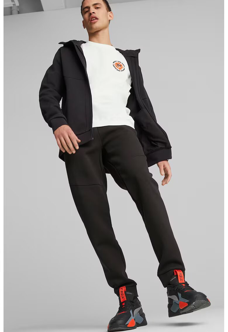 Puma Pantaloni sport cu talie ajustabila Tech - Negru