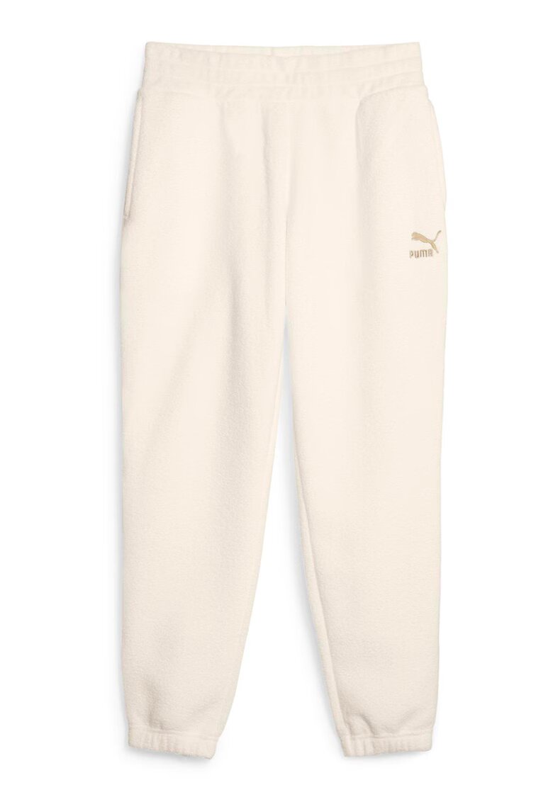 Puma Pantaloni sport din fleece Classics - Crem