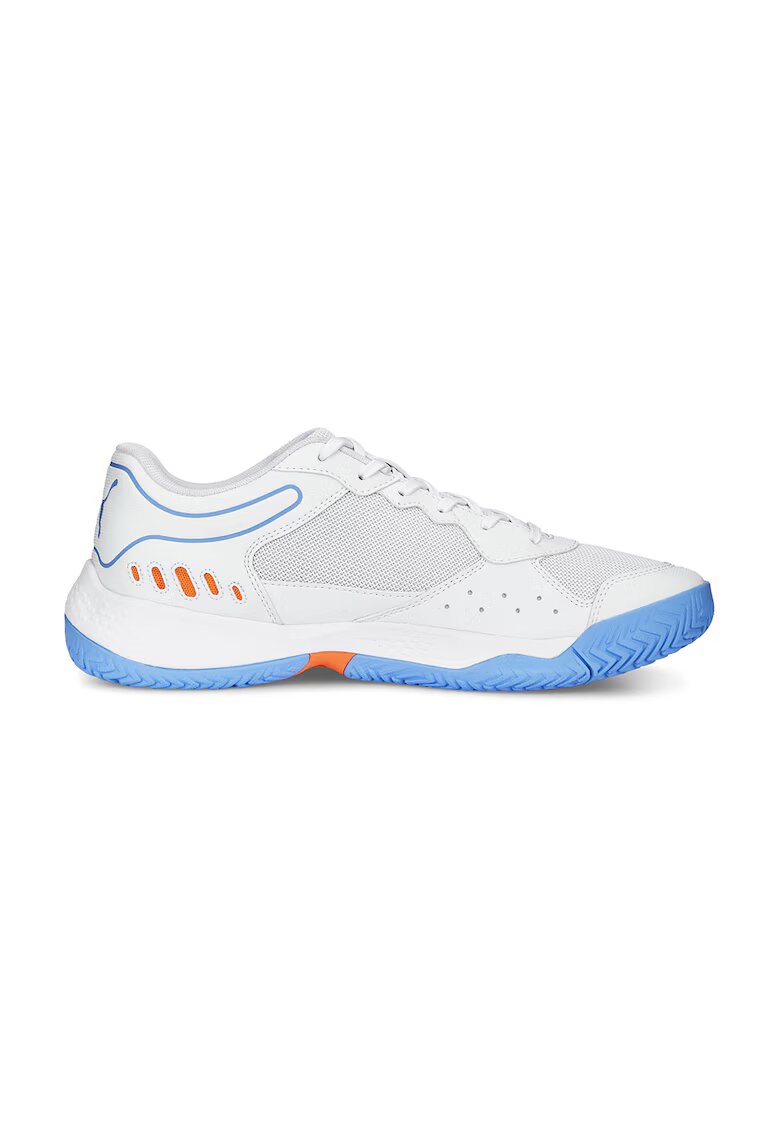 Puma Pantofi cu logo Solarsmash Padel - Alb optic/Albastru