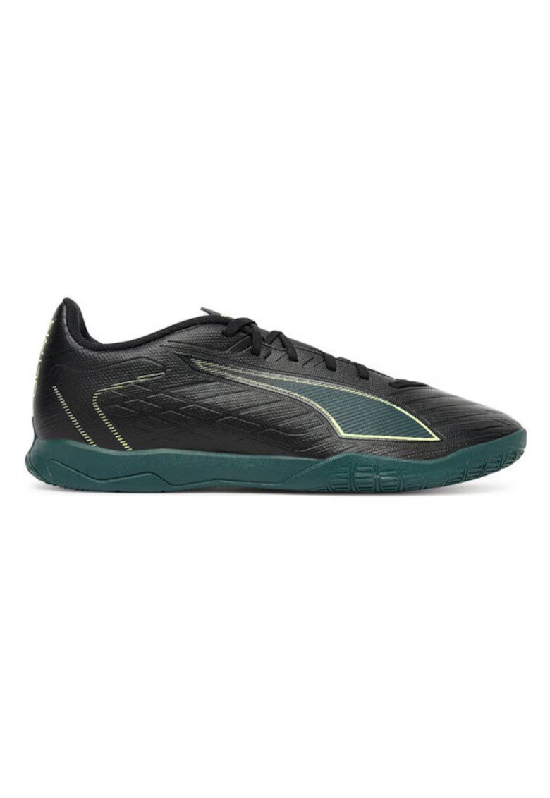 Puma Pantofi de fotbal barbati - piele ecologica - negru/verde - Multicolor