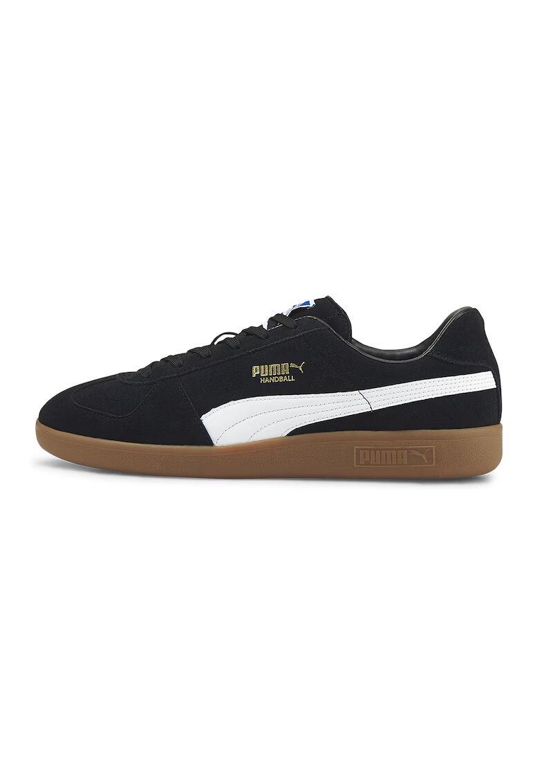 Puma Pantofi de piele intoarsa pentru handball - Alb/Negru