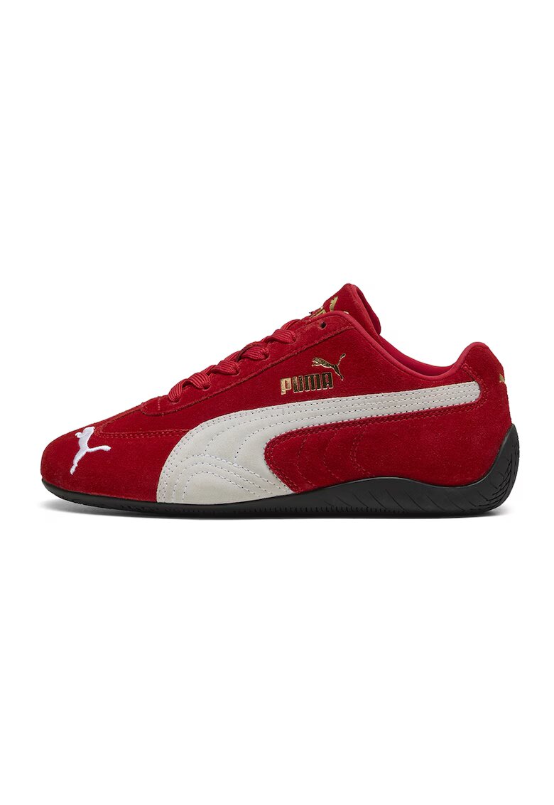 Puma Pantofi Speedcat OG sport din piele intoarsa - Rosu/Alb