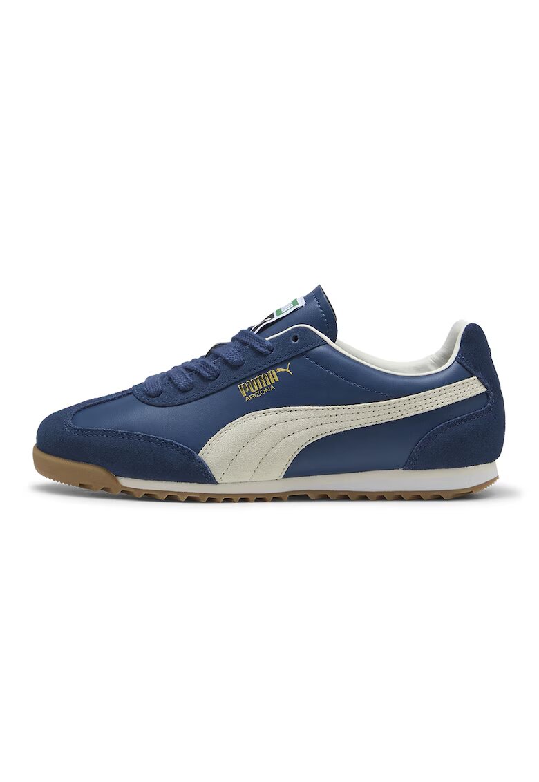 Puma Pantofi sport Arizona Retro low-cut de piele - Alb fildes/Bleumarin