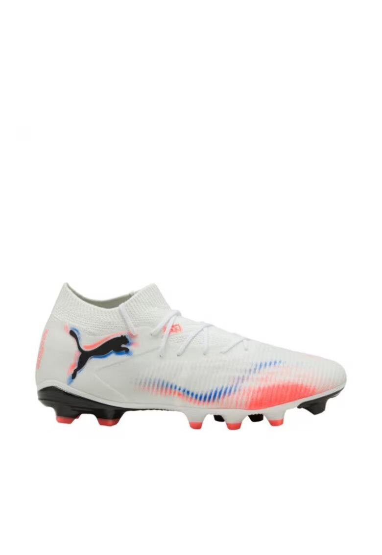 Puma Pantofi sport barbati - Future - teren ferm - alb-portocaliu - sintetic