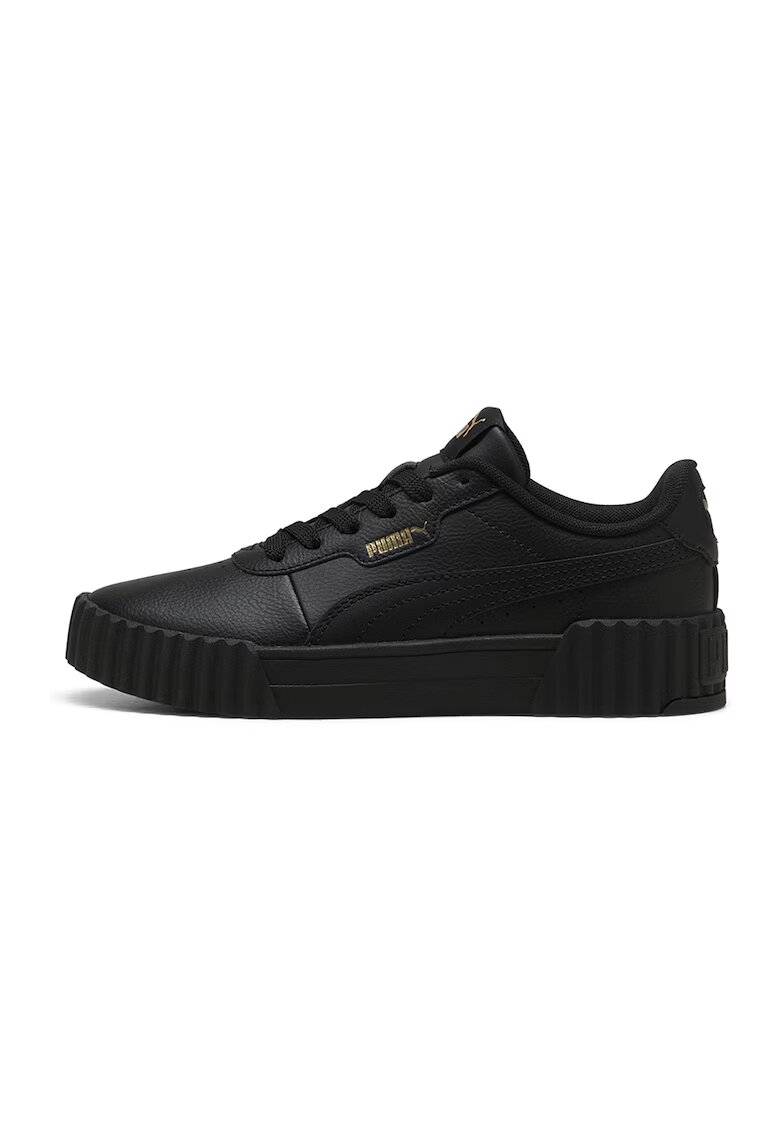 Puma Pantofi sport Carina 3.0 din piele si piele ecologica cu detalii perforate - Negru