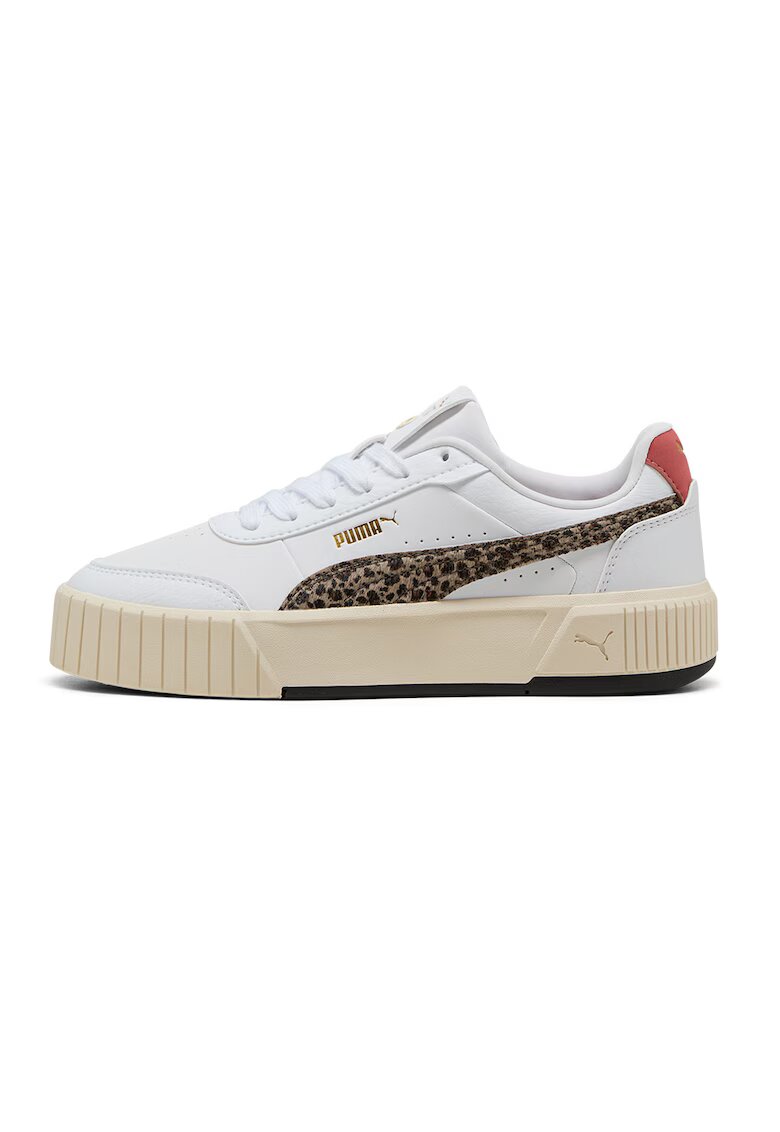 Puma Pantofi sport Carina Mia Animal Flair din piele ecologica - Alb/Maro/Rosu stins
