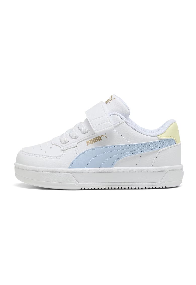 Puma Pantofi sport Caven 2.0 de piele ecologica - Alb/Albastru deschis