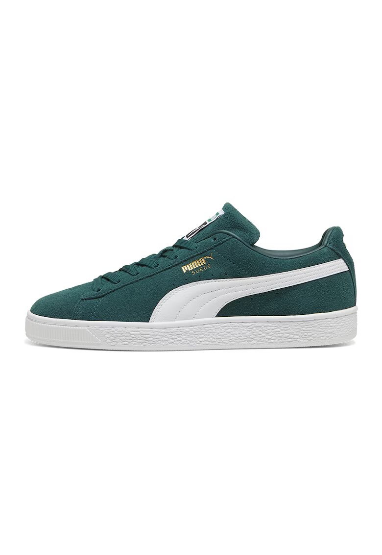 Puma Pantofi sport Classic de piele intoarsa cu garnituri de piele ecologica - Verde englez
