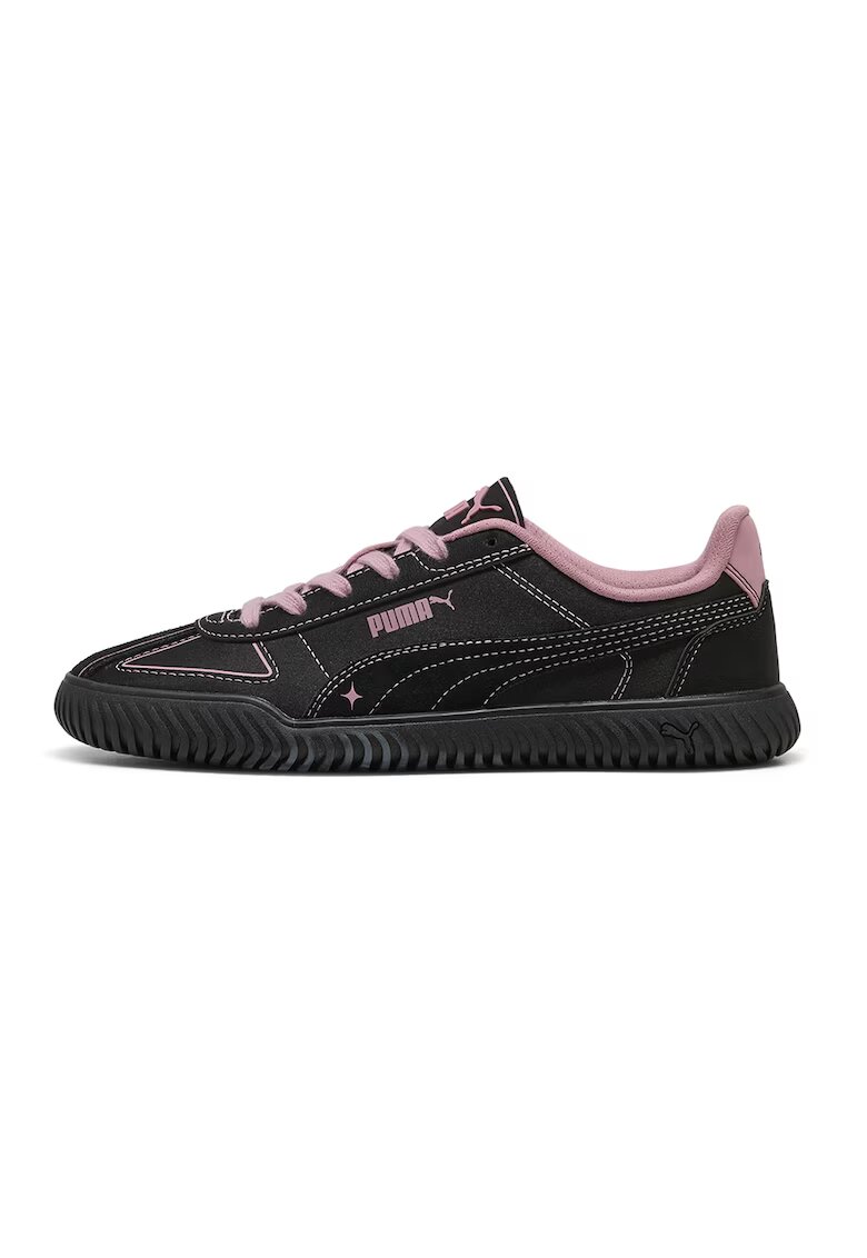 Puma Pantofi sport Club Kayzer de piele ecologica si material textil - Negru/Roz prafuit