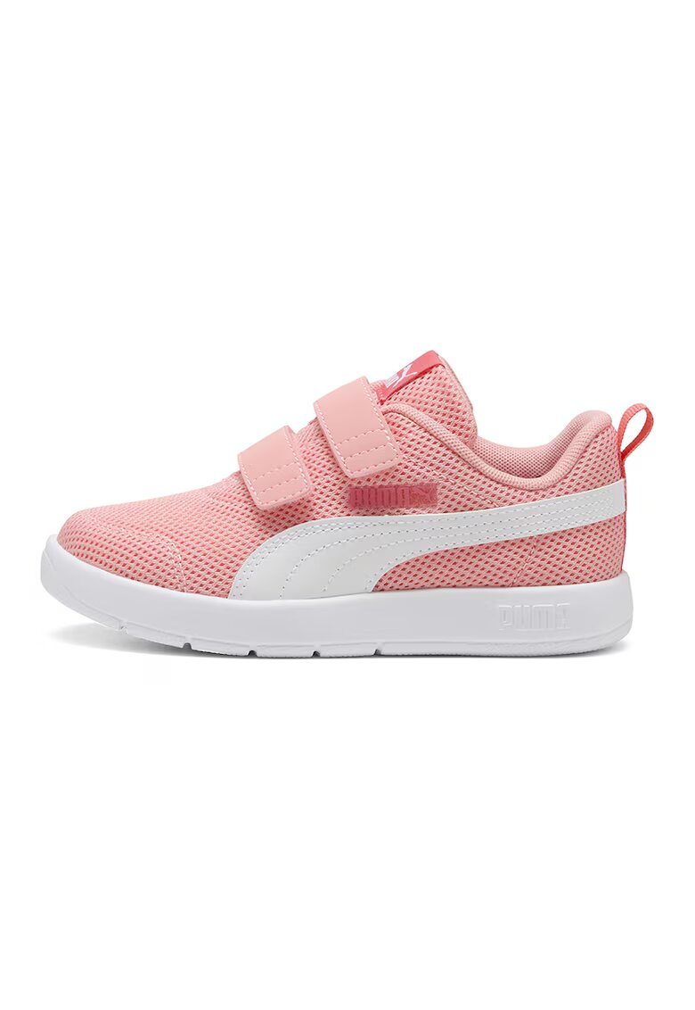 Puma Pantofi sport Courtflex de plasa cu velcro - Roz aprins