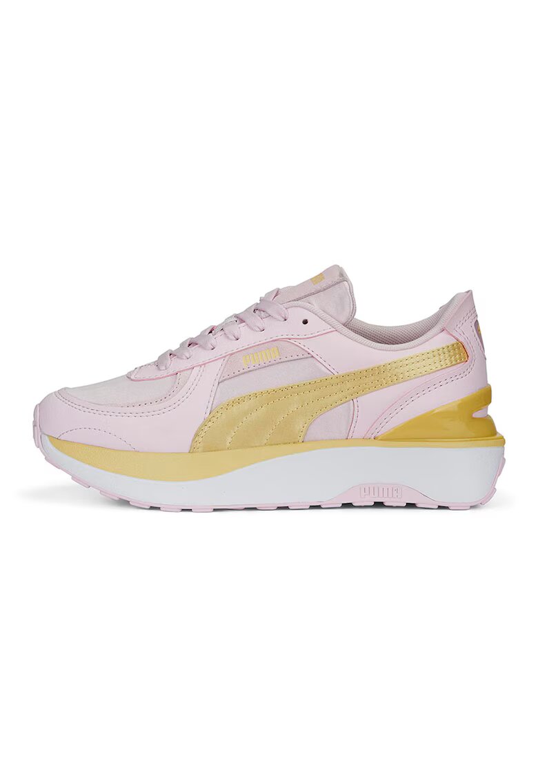 Puma Pantofi sport cu cusaturi contrastante Cruise Rider - Galben/Roz pastel