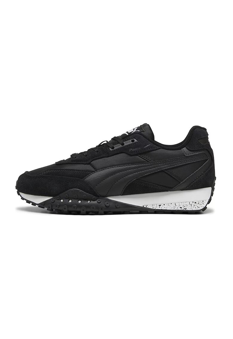 Puma Pantofi sport cu detalii de piele intoarsa Blktop Rider - Negru