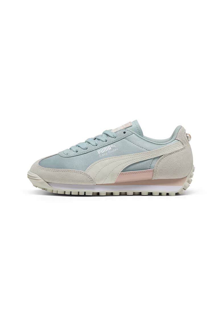Puma Pantofi sport cu detalii de piele intoarsa Easy Rider - Alb fildes/Piersica/Albastru deschis