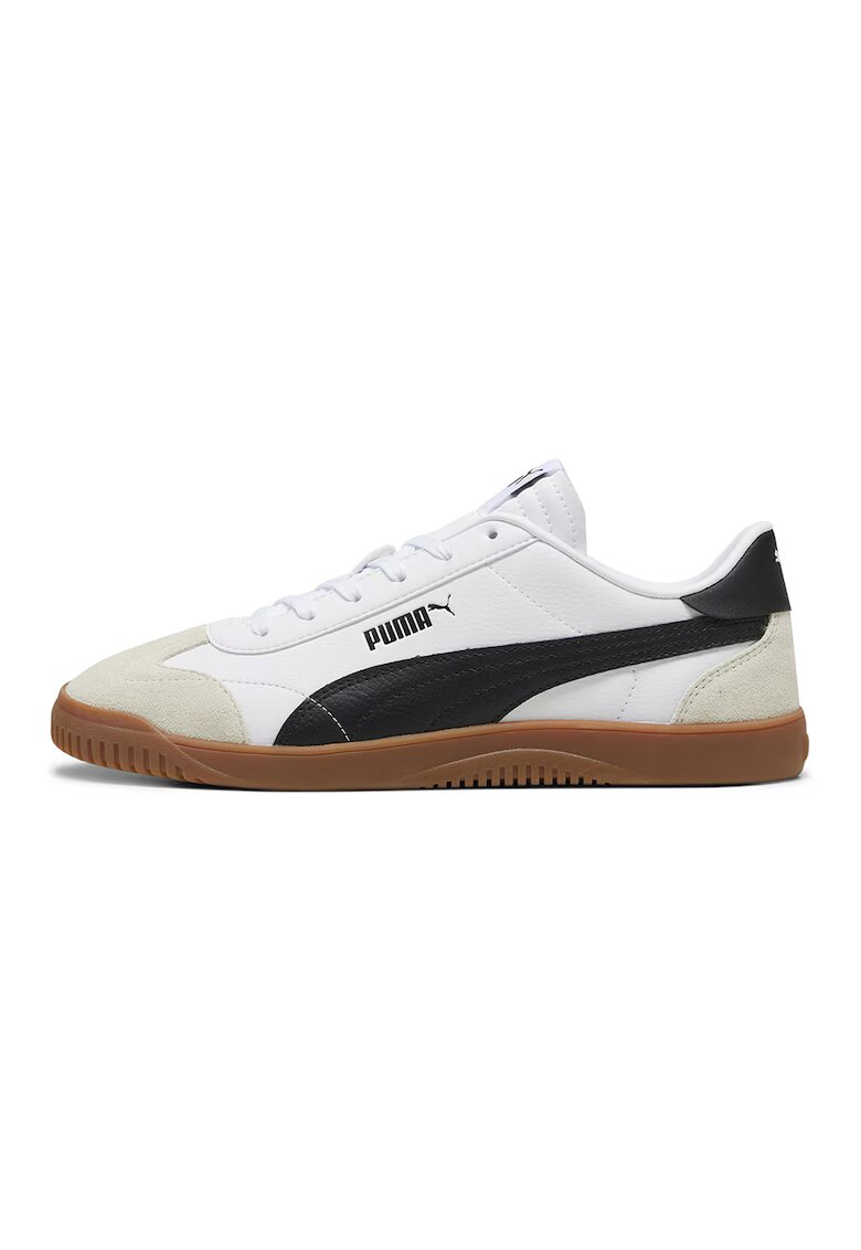 Puma Pantofi sport cu detalii din piele Club 5v5 - Alb/Negru/Bej