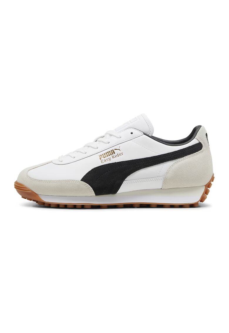 Puma Pantofi sport cu garnituri de piele intoarsa Easy Rider - Alb/Negru