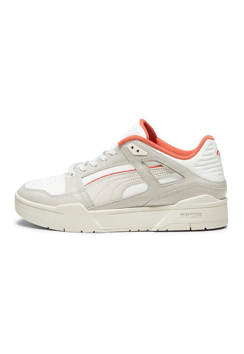 Puma Pantofi sport cu garnituri din piele intoarsa Slipstream Forward History Warm - Alb/Gri deschis
