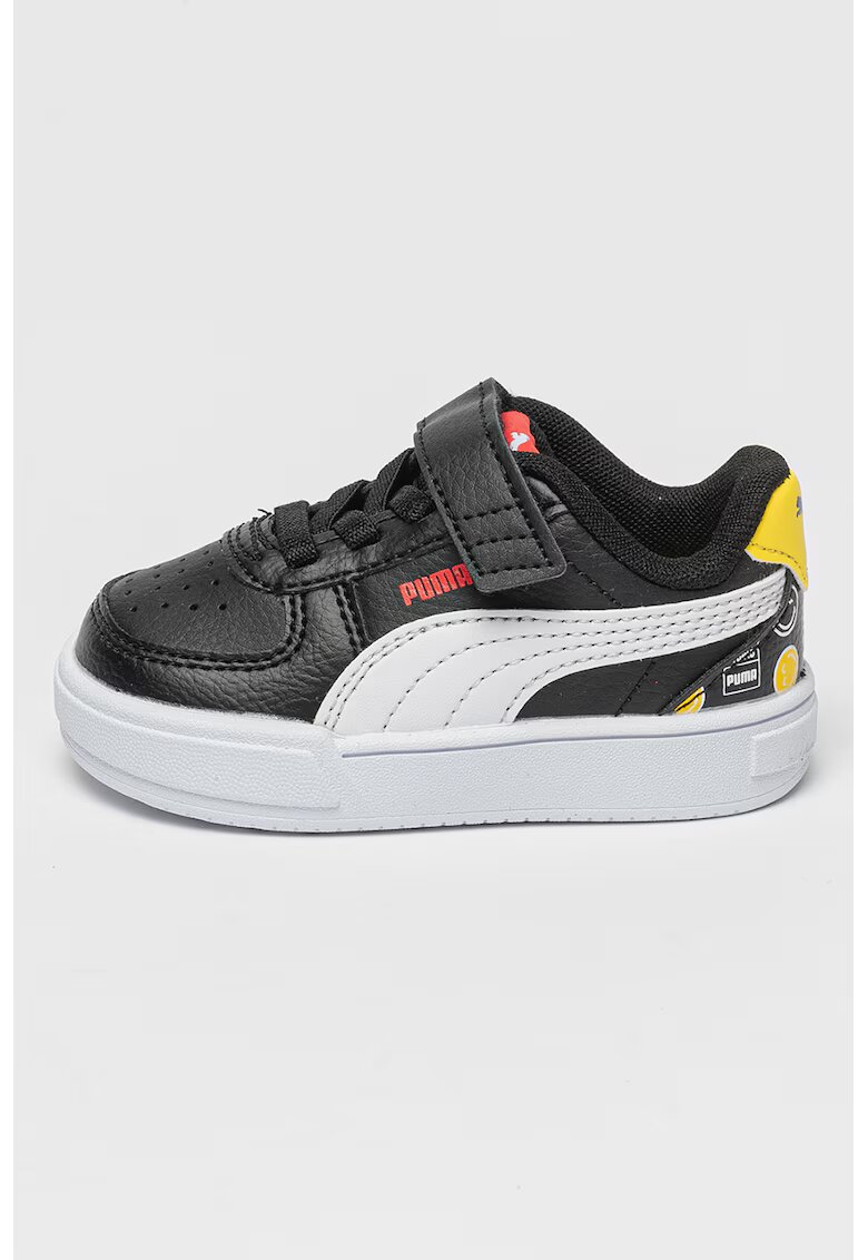 Puma Pantofi sport cu inchidere velcro Caven Smilyworld - Alb/Negru