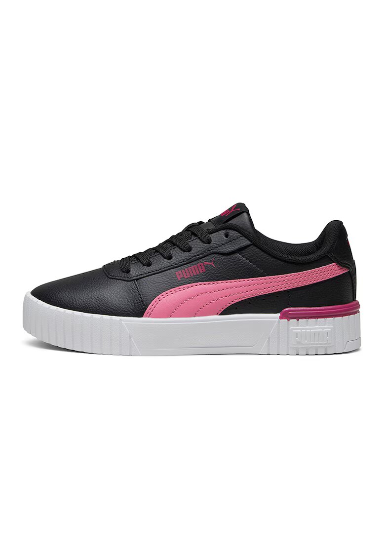 Puma Pantofi sport cu insertii de piele Carina 2.0 - Alb/Negru/Roz