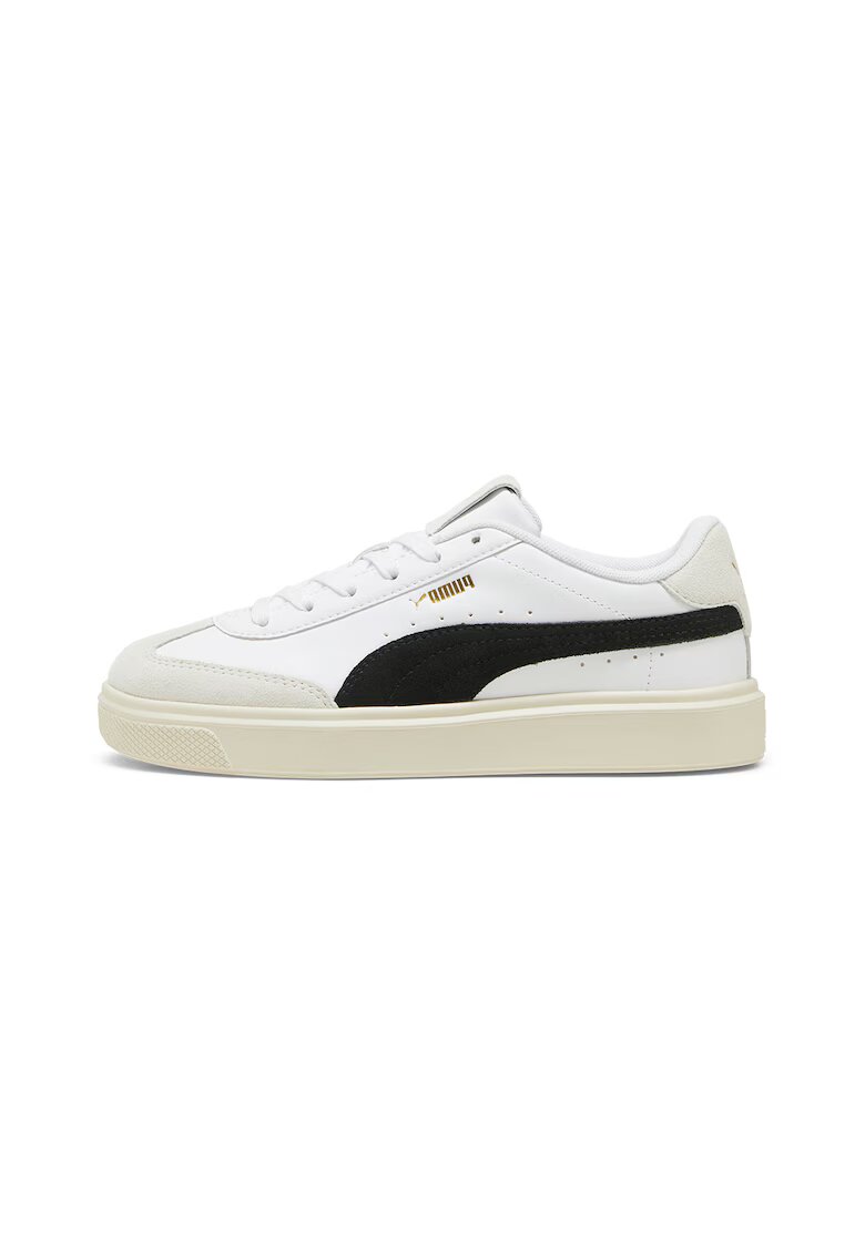 Puma Pantofi sport cu insertii de piele intoarsa Lajla - Alb/Negru/Gri deschis