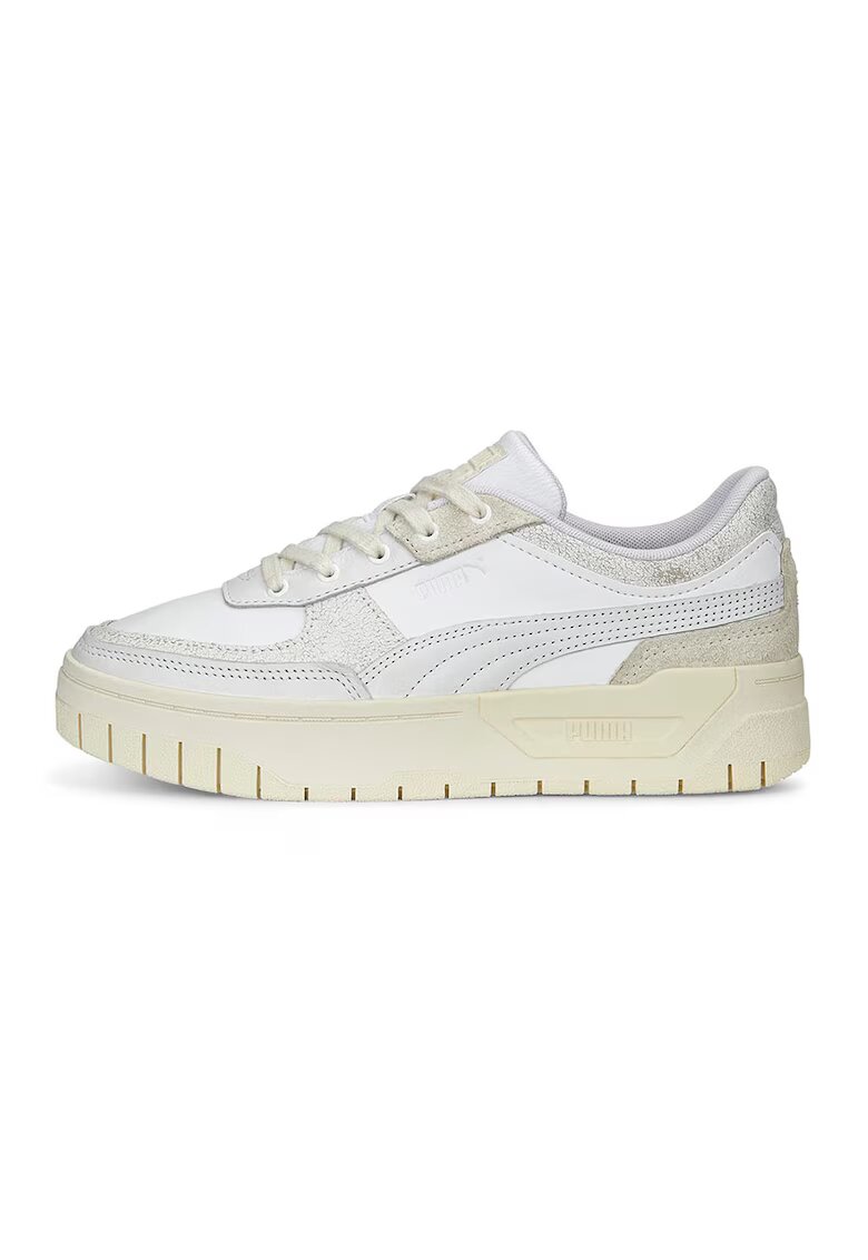 Puma Pantofi sport cu insertii din piele Cali Dream Thrifted - Alb