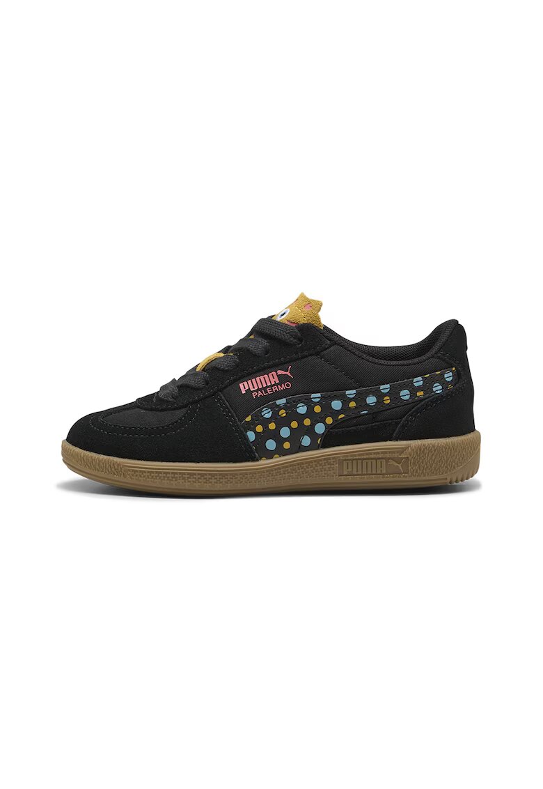 Puma Pantofi sport cu insertii din piele intoarsa Palerno Moody Cat - Negru/Roz/Albastru
