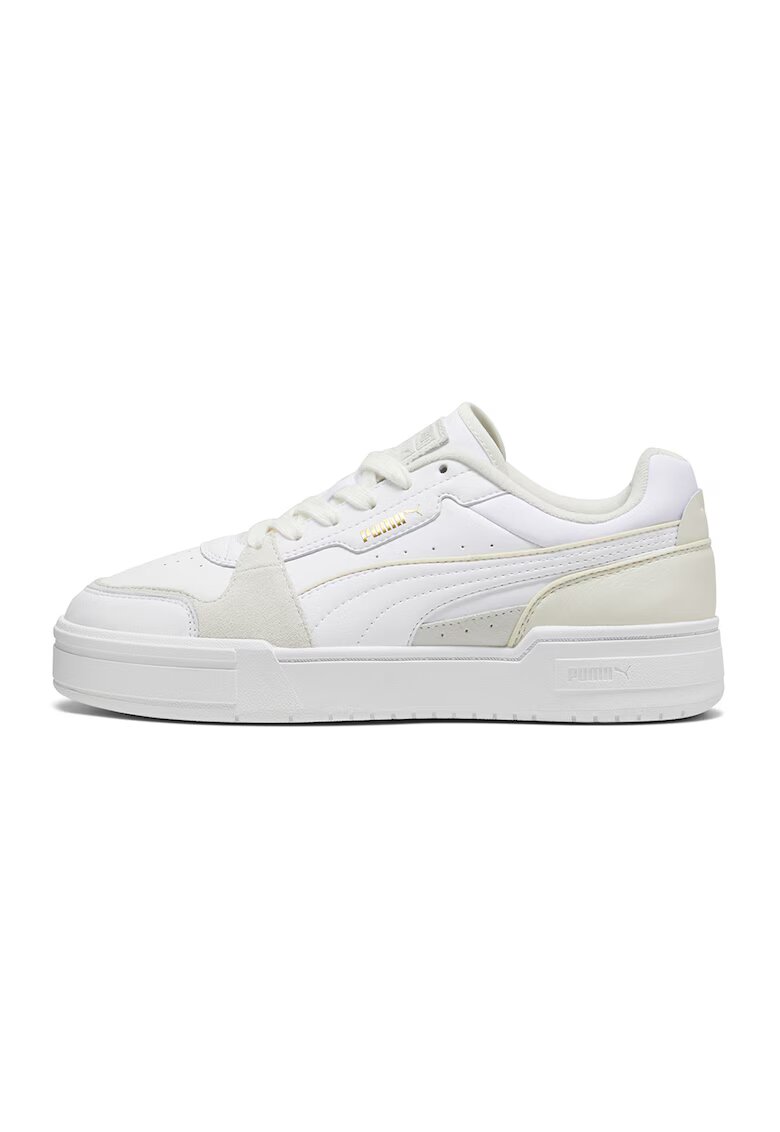 Puma Pantofi sport cu insertii din piele intoarsa Pro Lux III - Alb fildes/Alb optic
