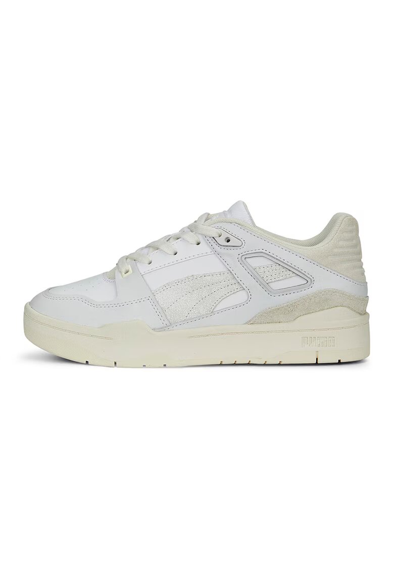 Puma Pantofi sport cu insertii din piele intoarsa Slipstream Thrifted - Alb/Gri deschis