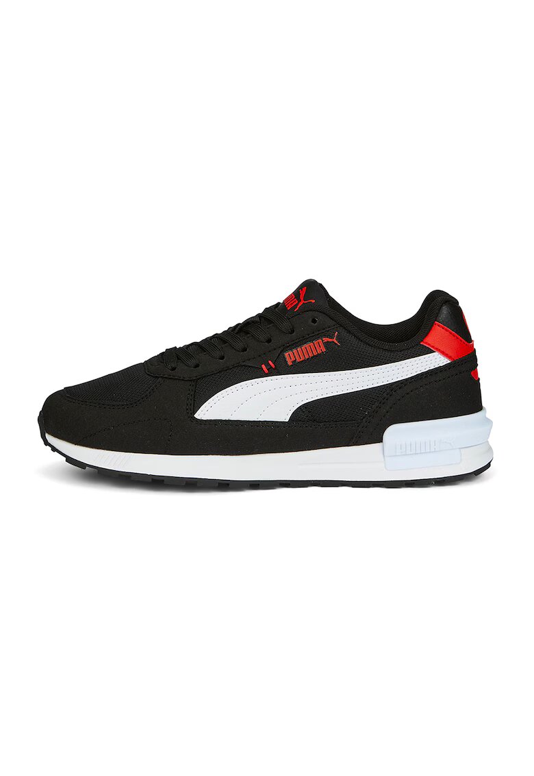 Puma Pantofi sport cu insertii din plasa Graviton Jr - Rosu/Alb/Negru
