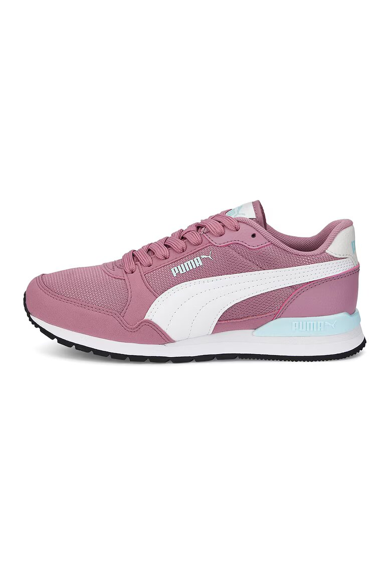 Puma Pantofi sport cu insertii textile ST Runner V3 - Alb/Roz prafuit