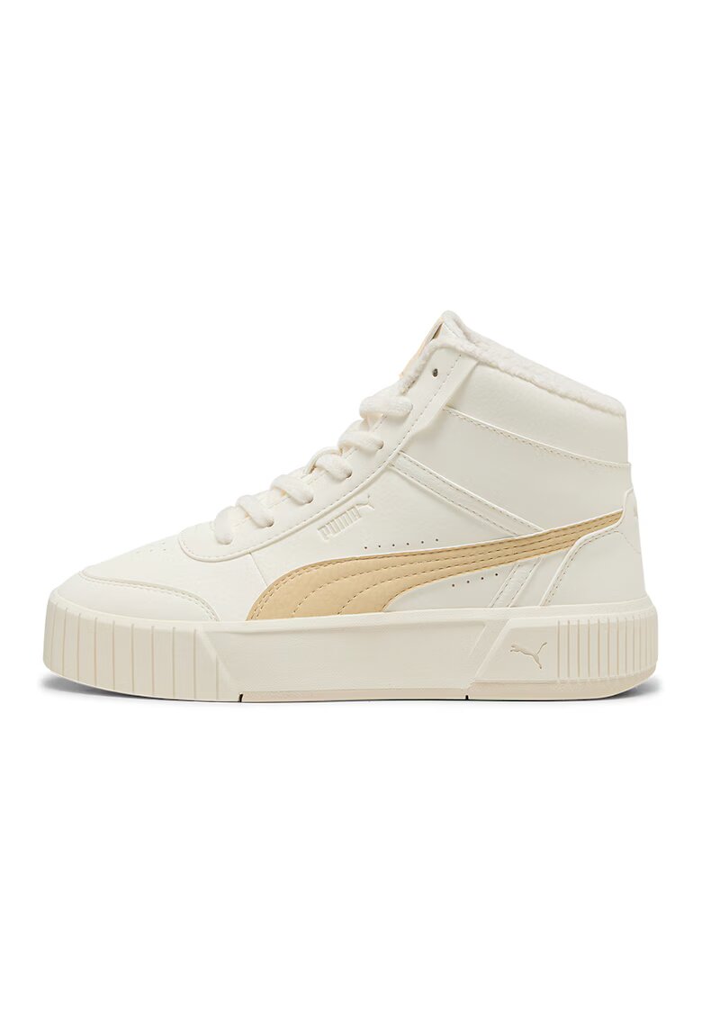Puma Pantofi sport cu logo Carina Mia Mid WTR Warm - Alb fildes/Piersica