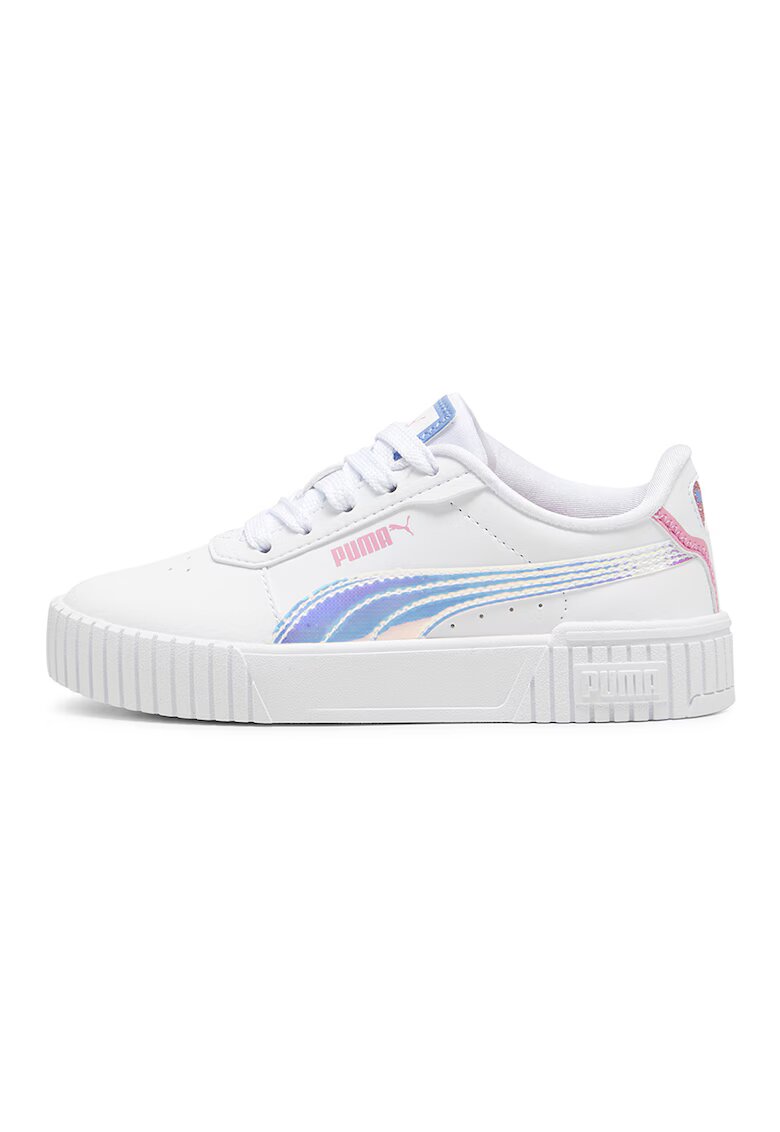 Puma Pantofi sport de piele ecologica Carina 2.0 Deep Dive - Alb/Roz/Albastru