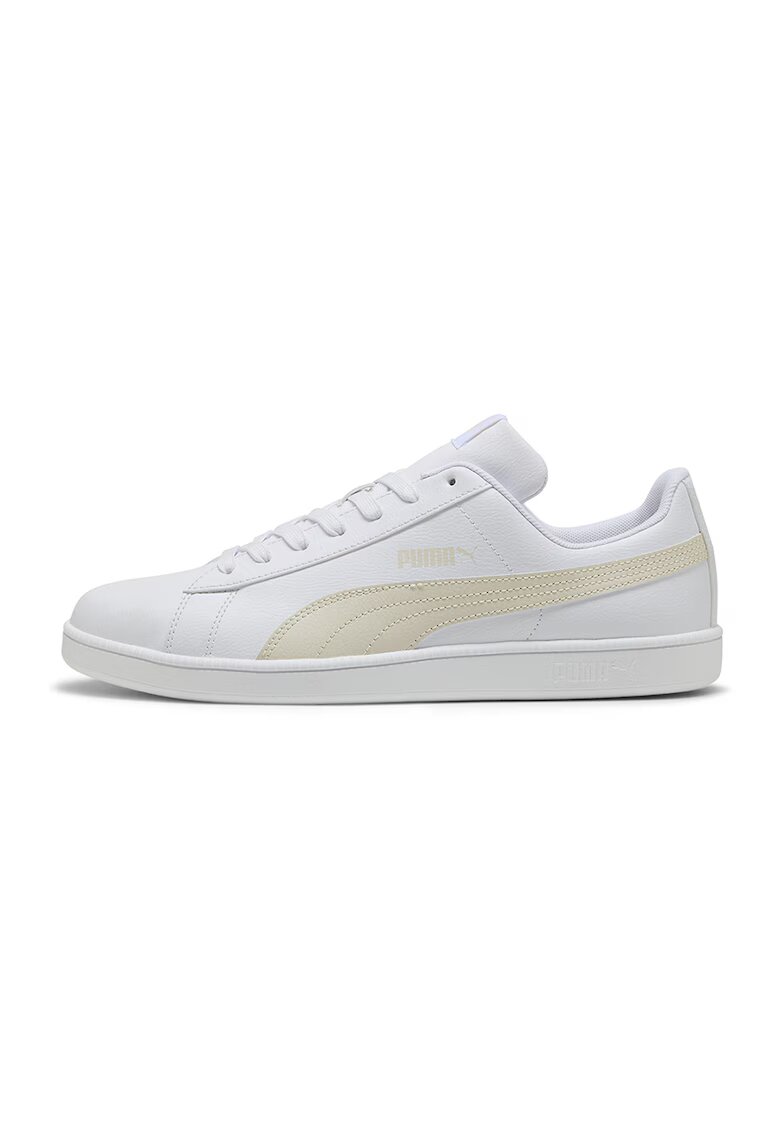 Puma Pantofi sport de piele ecologica cu talpa plata 372605 - Alb optic/Alb murdar